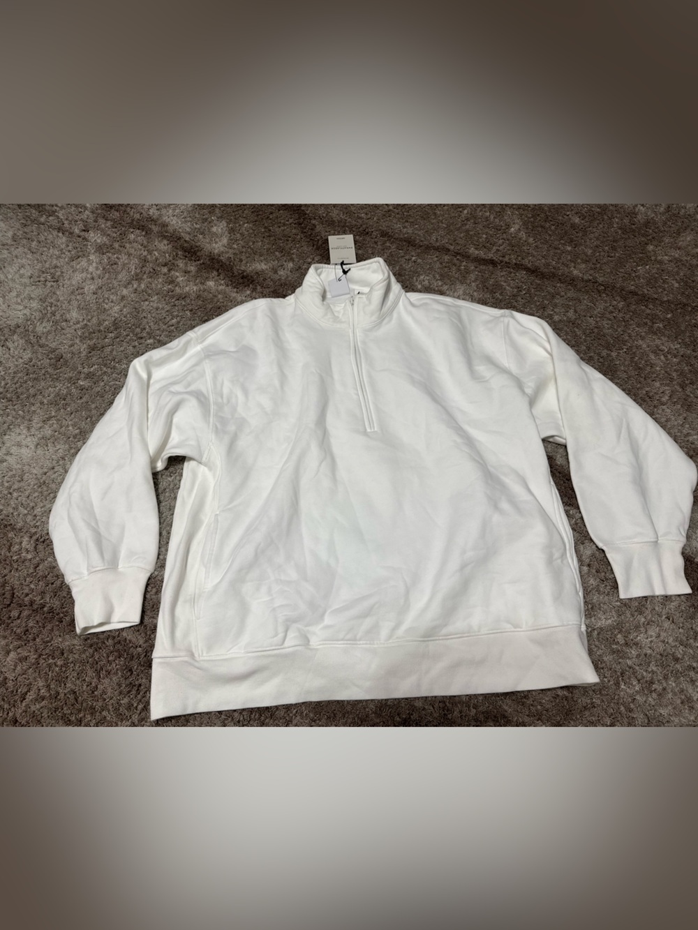 Aritzia Cozy Sweatfleece Boyfriend 1/2 Zip